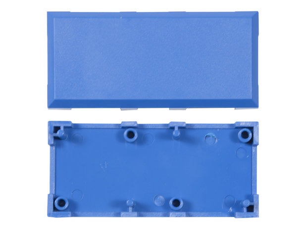 Brick'R'Knowledge Plastic bowl 2x1 blue upper and bottom, pack of 10