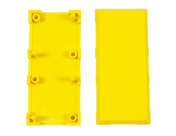 Brick'R'Knowledge Plastic bowl 1x1 yellow upper and bottom, pack of 10